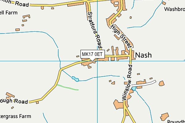 MK17 0ET map - OS VectorMap District (Ordnance Survey)