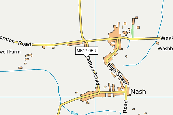 MK17 0EU map - OS VectorMap District (Ordnance Survey)