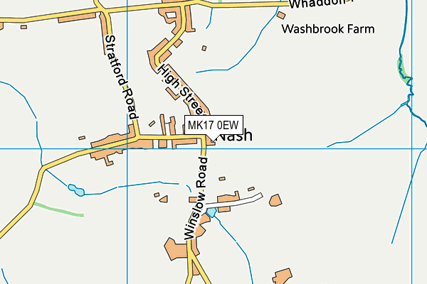 MK17 0EW map - OS VectorMap District (Ordnance Survey)