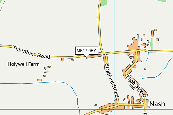 MK17 0EY map - OS VectorMap District (Ordnance Survey)