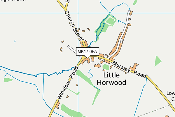 MK17 0FA map - OS VectorMap District (Ordnance Survey)