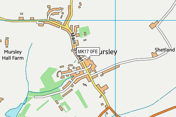 MK17 0FE map - OS VectorMap District (Ordnance Survey)