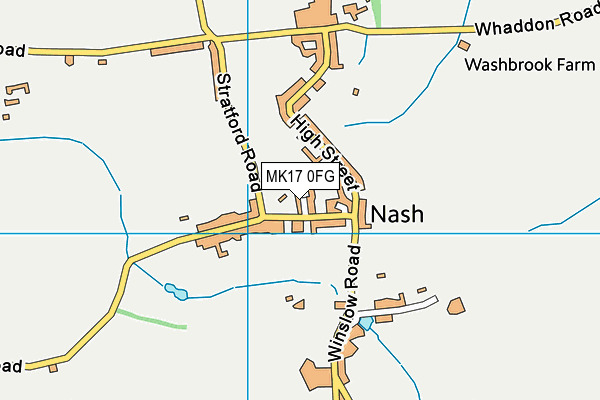 MK17 0FG map - OS VectorMap District (Ordnance Survey)