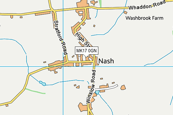 MK17 0GN map - OS VectorMap District (Ordnance Survey)