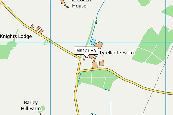 MK17 0HA map - OS VectorMap District (Ordnance Survey)