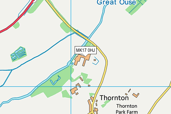 Thornton College map (MK17 0HJ) - OS VectorMap District (Ordnance Survey)