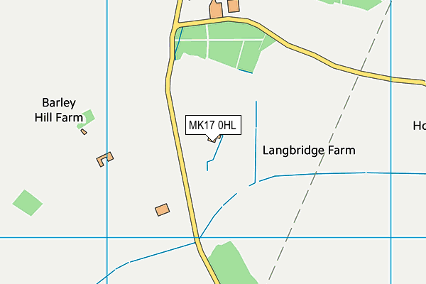 MK17 0HL map - OS VectorMap District (Ordnance Survey)