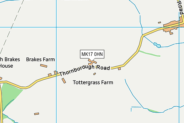 MK17 0HN map - OS VectorMap District (Ordnance Survey)