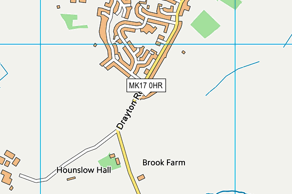 MK17 0HR map - OS VectorMap District (Ordnance Survey)