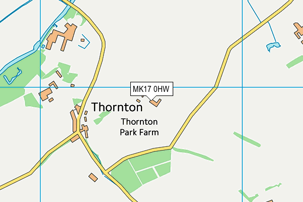 MK17 0HW map - OS VectorMap District (Ordnance Survey)