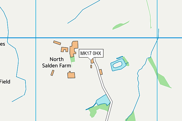 MK17 0HX map - OS VectorMap District (Ordnance Survey)