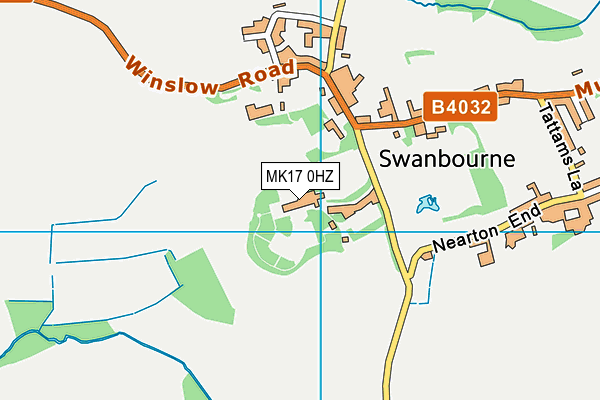 Swanbourne House School map (MK17 0HZ) - OS VectorMap District (Ordnance Survey)