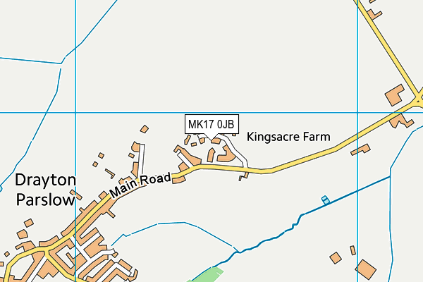 MK17 0JB map - OS VectorMap District (Ordnance Survey)