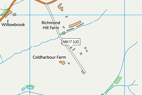 MK17 0JD map - OS VectorMap District (Ordnance Survey)