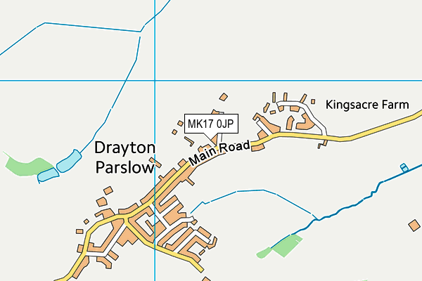 MK17 0JP map - OS VectorMap District (Ordnance Survey)