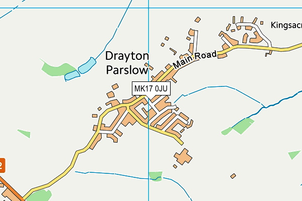 MK17 0JU map - OS VectorMap District (Ordnance Survey)