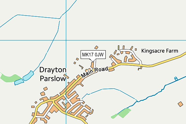 MK17 0JW map - OS VectorMap District (Ordnance Survey)