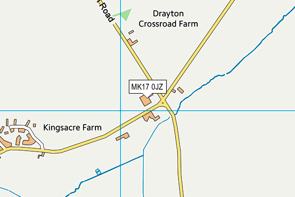 MK17 0JZ map - OS VectorMap District (Ordnance Survey)