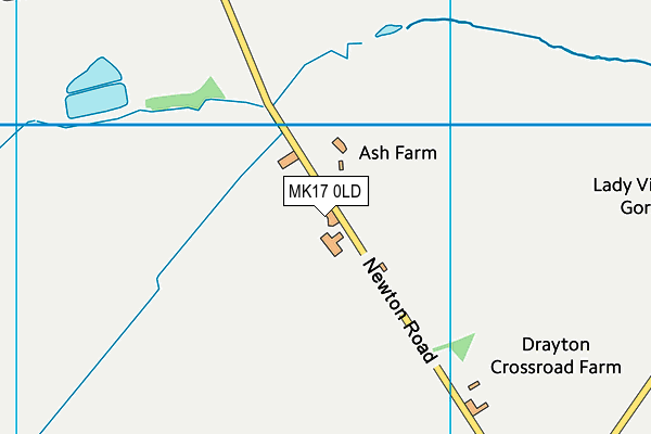 MK17 0LD map - OS VectorMap District (Ordnance Survey)