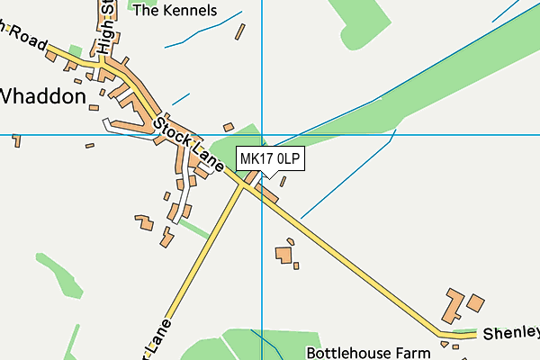 MK17 0LP map - OS VectorMap District (Ordnance Survey)