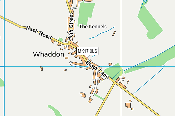 Whaddon CofE School map (MK17 0LS) - OS VectorMap District (Ordnance Survey)