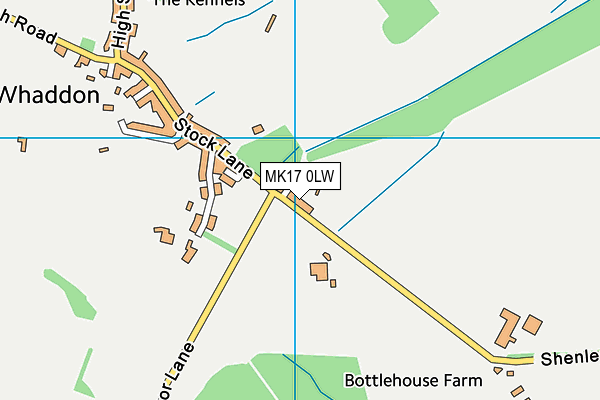 MK17 0LW map - OS VectorMap District (Ordnance Survey)