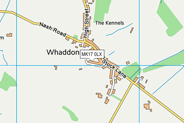 MK17 0LX map - OS VectorMap District (Ordnance Survey)