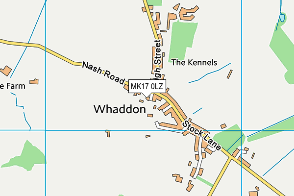 MK17 0LZ map - OS VectorMap District (Ordnance Survey)