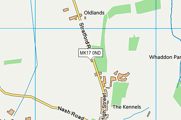 MK17 0ND map - OS VectorMap District (Ordnance Survey)