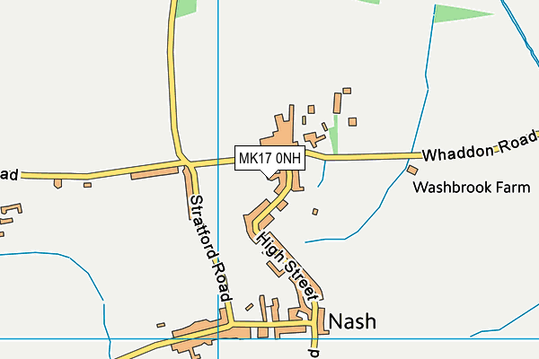 MK17 0NH map - OS VectorMap District (Ordnance Survey)