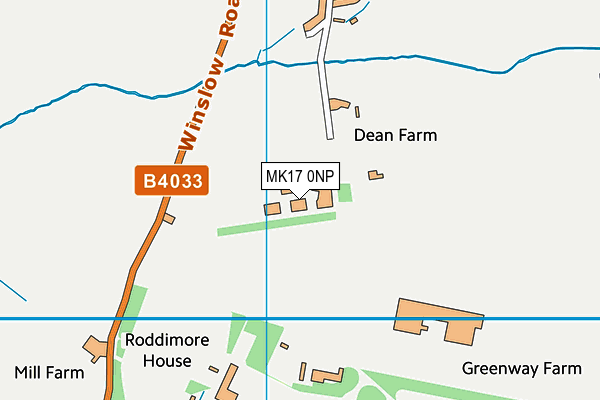 MK17 0NP map - OS VectorMap District (Ordnance Survey)