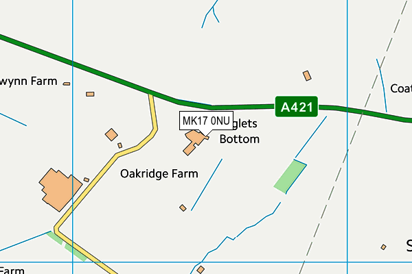 MK17 0NU map - OS VectorMap District (Ordnance Survey)