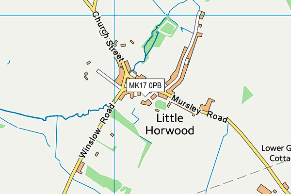 MK17 0PB map - OS VectorMap District (Ordnance Survey)