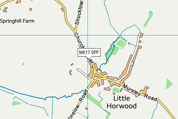 Little Horwood Recreation Ground map (MK17 0PF) - OS VectorMap District (Ordnance Survey)