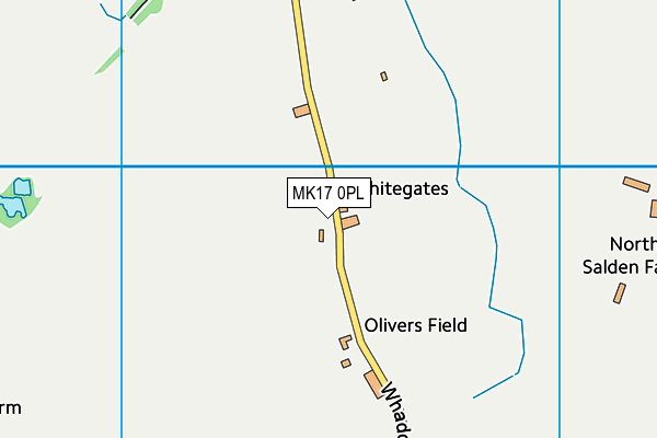 MK17 0PL map - OS VectorMap District (Ordnance Survey)