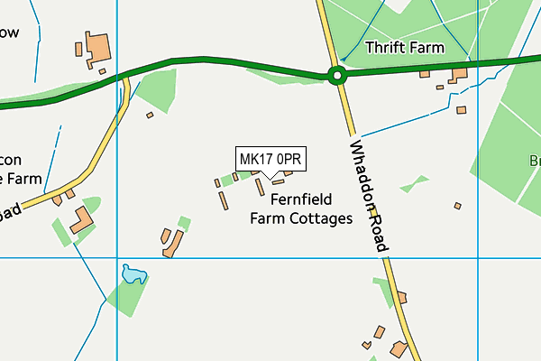 MK17 0PR map - OS VectorMap District (Ordnance Survey)