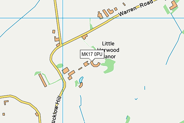MK17 0PU map - OS VectorMap District (Ordnance Survey)