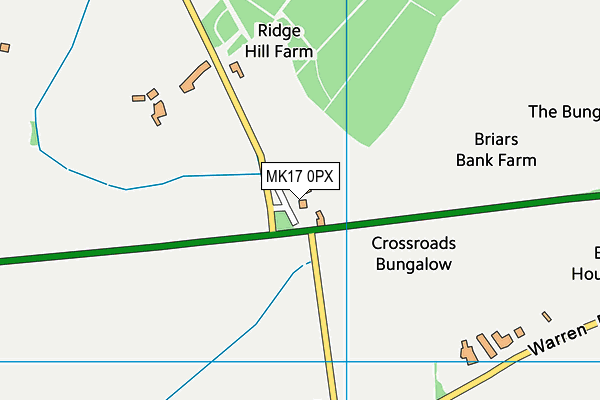 MK17 0PX map - OS VectorMap District (Ordnance Survey)