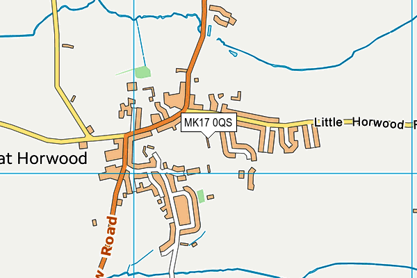 MK17 0QS map - OS VectorMap District (Ordnance Survey)