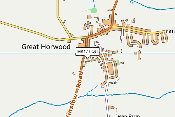 MK17 0QU map - OS VectorMap District (Ordnance Survey)