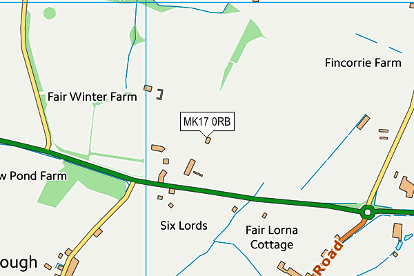 MK17 0RB map - OS VectorMap District (Ordnance Survey)