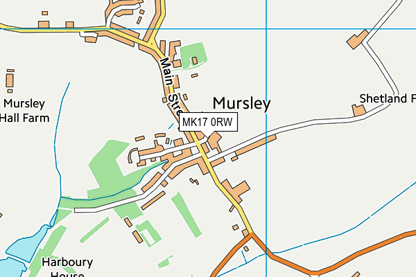 MK17 0RW map - OS VectorMap District (Ordnance Survey)