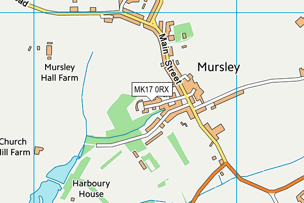 MK17 0RX map - OS VectorMap District (Ordnance Survey)