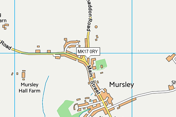MK17 0RY map - OS VectorMap District (Ordnance Survey)