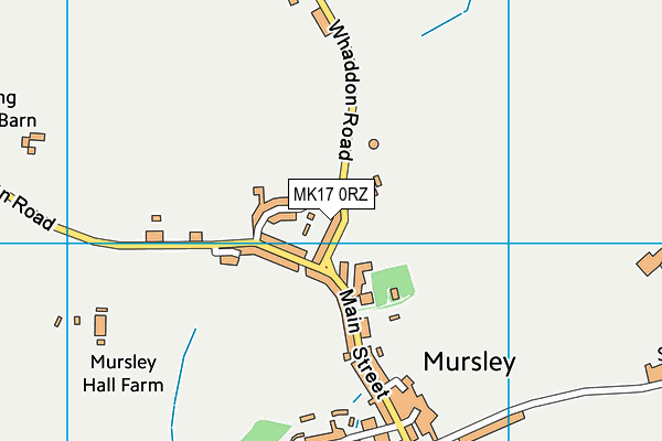 MK17 0RZ map - OS VectorMap District (Ordnance Survey)