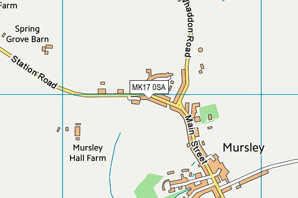 Mursley Playing Fields map (MK17 0SA) - OS VectorMap District (Ordnance Survey)