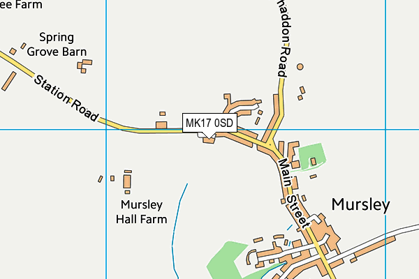 MK17 0SD map - OS VectorMap District (Ordnance Survey)