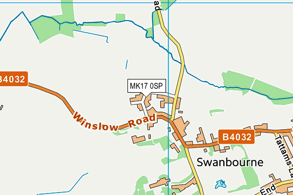 MK17 0SP map - OS VectorMap District (Ordnance Survey)