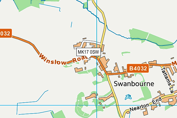 Swanbourne Church of England VA School map (MK17 0SW) - OS VectorMap District (Ordnance Survey)