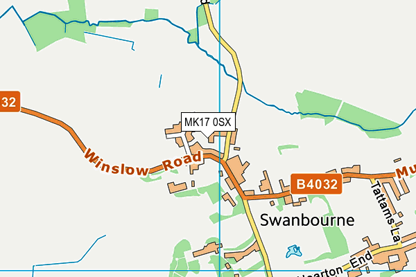 MK17 0SX map - OS VectorMap District (Ordnance Survey)